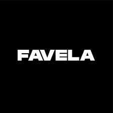 Favela Clothing GmbH Schwarzer Hintergrund mit dem weißen Wort "FAVELA" in großer, fetter Schrift.